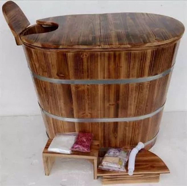 1인용 욕조 가정용 접이식 히노끼 목욕통 습식 반신욕기 원룸 사우나 홈사우나, 1개, 80길이x60너비x80높이 내부높이66 A