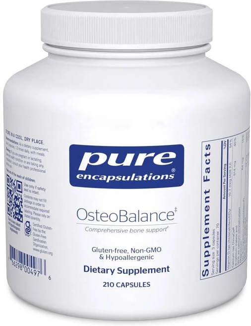 퓨어인캡슐레이션 오스테오밸런스 칼마디 아연 캡슐 Pure Encapsulations OsteoBalance, 1개, 210정 - 쿠팡