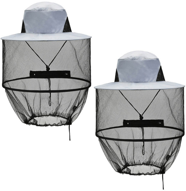 2개입 에이크 분리형 방충모자 양봉모자, 라이트그레이