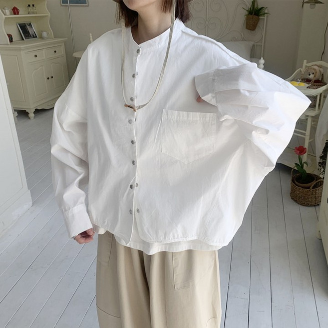 애플망고옷장 오버핏 18011 면남방자켓 봄여름잠바