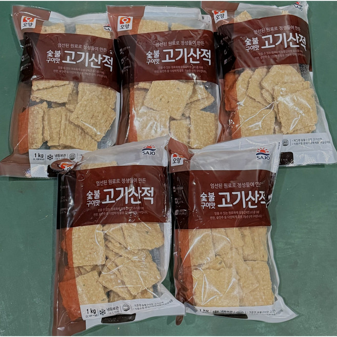 사조오양 숯불구이맛 고기산적 산적구이 산적 1kg, 5개