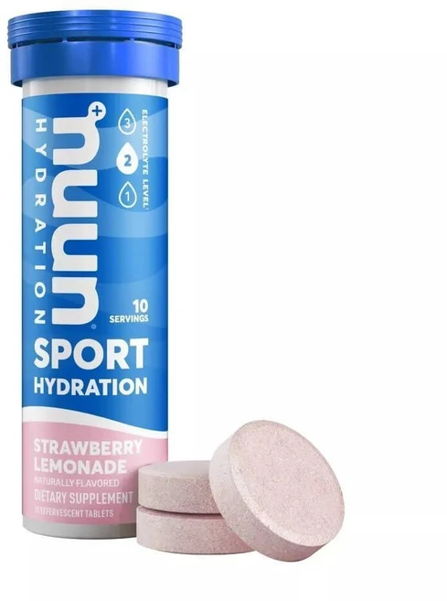 Nuun Hydration Nuun Active - 딸기 레모네이드 팩당 10정 (6팩) - 쿠팡