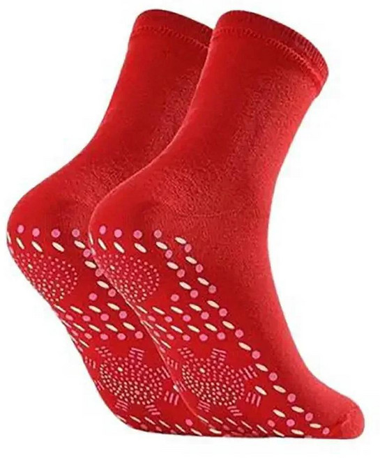 토르말린 발열 양말 방한 중간 종아리 바닥 겨울, A. 1Pair, 1개