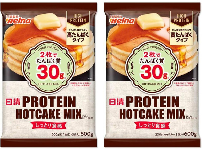 일본닛신 프로틴 핫케이크 믹스 600gx2봉 팬케이크, 기본, 2개, 600g