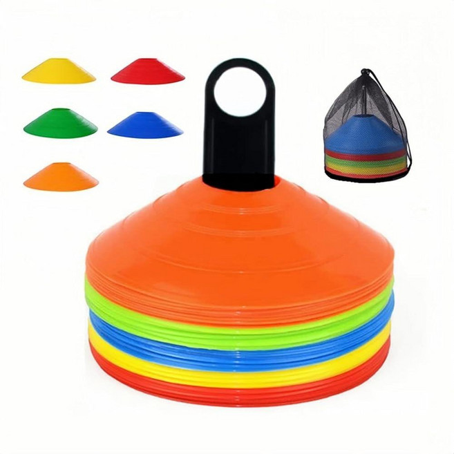 ANRANK 50 Pcs Disc Cones Agility Soccer Cones with Carry Bag and Holder Soccer Cones for Sports, ANRANK 50 Pcs Disc Cones, Agil