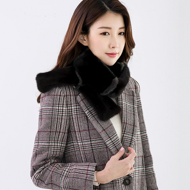 앙스블랑 유럽산 고품격 풀스킨 밍크 롱 머플러 퍼 목도리 090