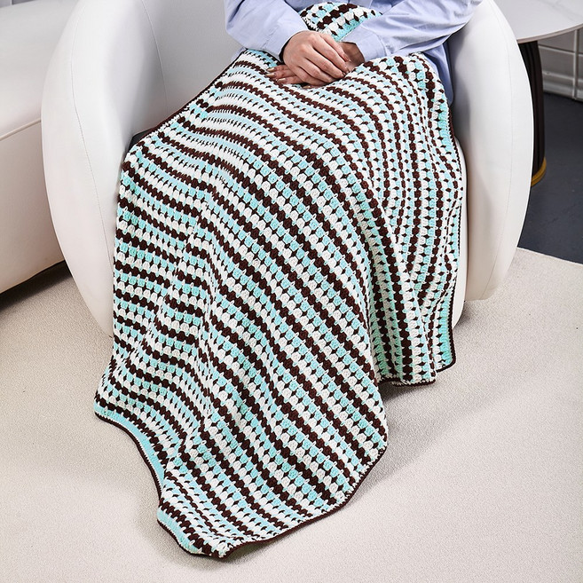 모미얀 민트쵸코 블랭킷 담요 DIY 키트*유투브 무료 영상 포함, 민트쵸코 블랭킷 B, 1세트