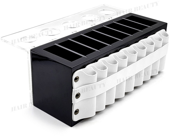 이동식 미용실 트레이 원목 가위정리대 (트레이정리박스), 블랙, 1개