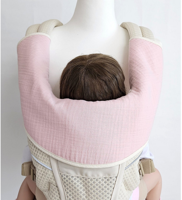 메롱베베 아기띠 침받이 올인원 일체형, 1개, 핑크