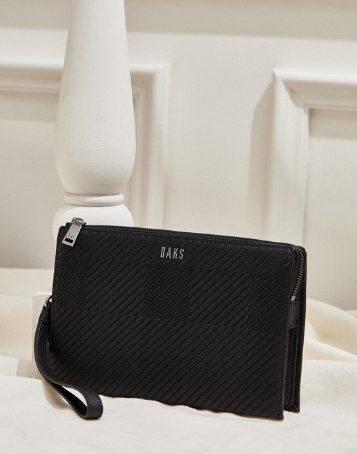 [백화점정품] 닥스 소가죽 체크패턴 블랙 세련미 비즈니스용 여성용 고급스런 클러치백