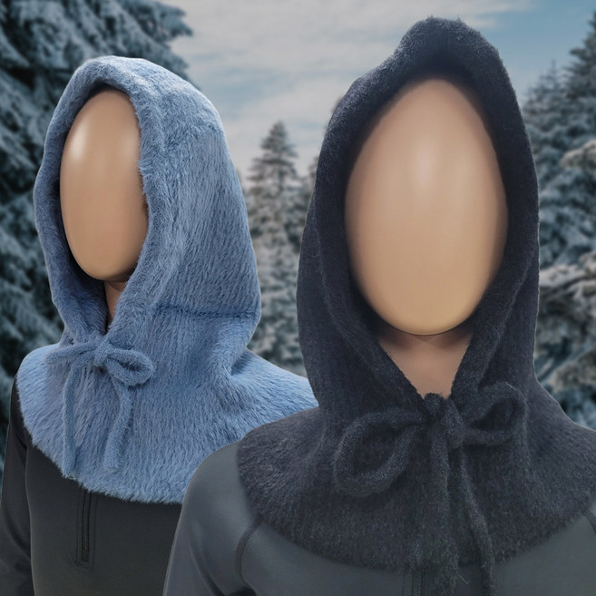 믹스온 페더 바라클라바 와이드핏 후드 겨울 넥워머 빅사이즈 여성 남성, 그레이, 1개