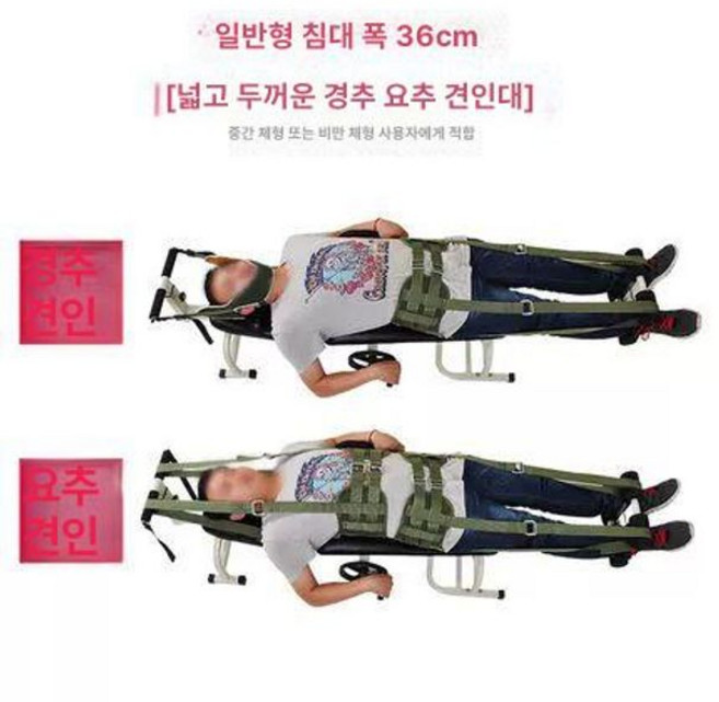 허리 견인 교정 가정용 마사지 추간판 보조기 골반비틀어짐 전신 펴기, 일반형 넓고 두꺼운 끈 1.8-3.5자, 1개