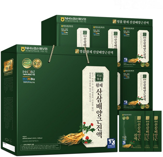 명품 황제 산삼배양근진액 홍삼청 인삼씨앗 추출물, 90개, 60ml