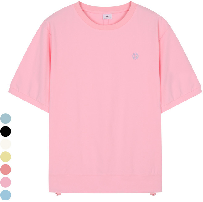 [신상]쌈지스포츠 여성 반팔티 루즈핏 체형커버 시원한 여름 데일리 반팔티셔츠