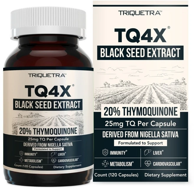 트리퀘트라 TQ 4X 어드밴스드 블랙 씨드 추출물 캡슐, 120정 - 쿠팡