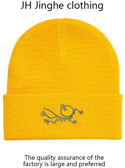 秋冬男女針織帽 卡通小鳥刺繡 套頭毛線帽 學生保暖護耳冷帽 登山戶外