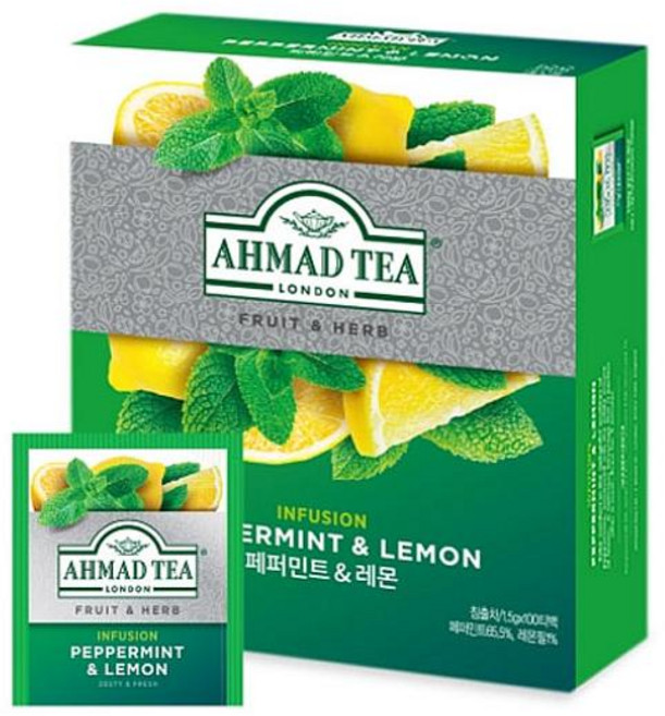 (아마드) 페퍼민트 레몬 허브차 100티백 페파민트 Peppermint, 해당제품선택, 1.5g, 1개, 100개입
