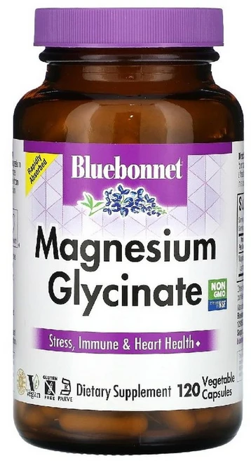 블루보넷 마그네슘 글리시네이트 Magnesium Glycinate 베지캡슐 120정, 1개 - 쿠팡
