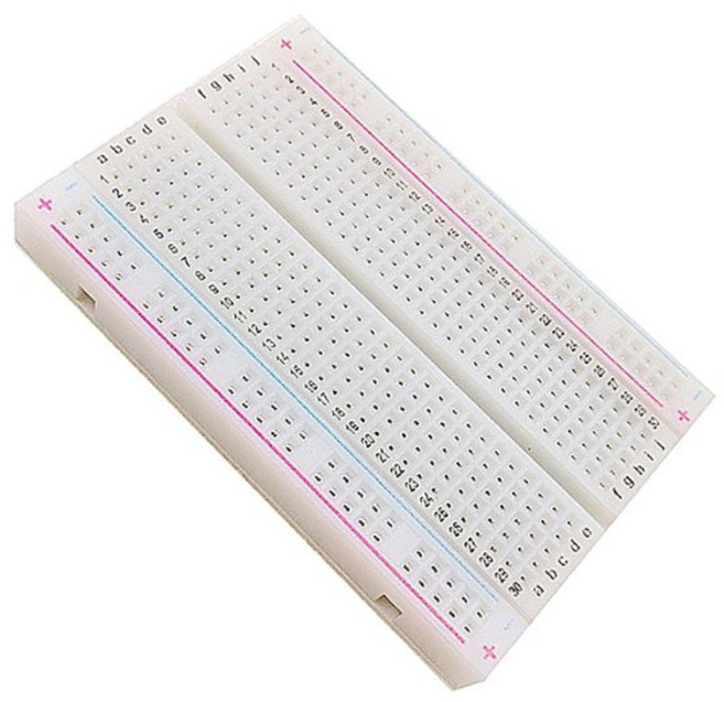 400孔可拼接電子麵包板，附2條電源板，適用Arduino/樹莓派/STM實驗, 1個, 便宜型-麵包板, 便宜型-麵包板