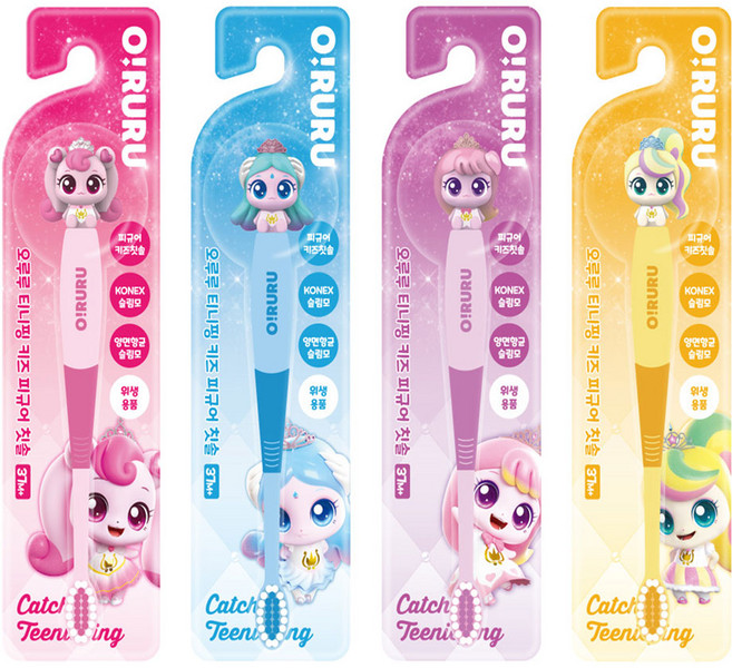 프린세스 캐치티니핑 피규어 칫솔 1개/하츄핑 사뿐핑 아름핑 뽀니핑 어린이 캐릭터칫솔, 프린세스 아름핑, 1개, 1개입