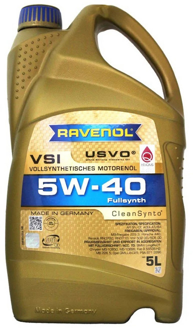 【易油網】RAVENOL VSI SAE 5W40 全合成機油, 1個, 5L