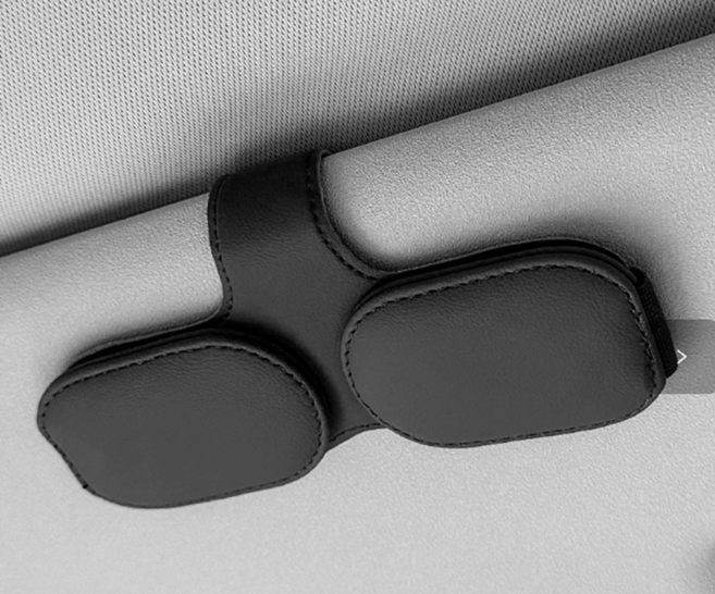 와이유 차량용 선바이저 클립 선글라스 보관, 블랙, 1개