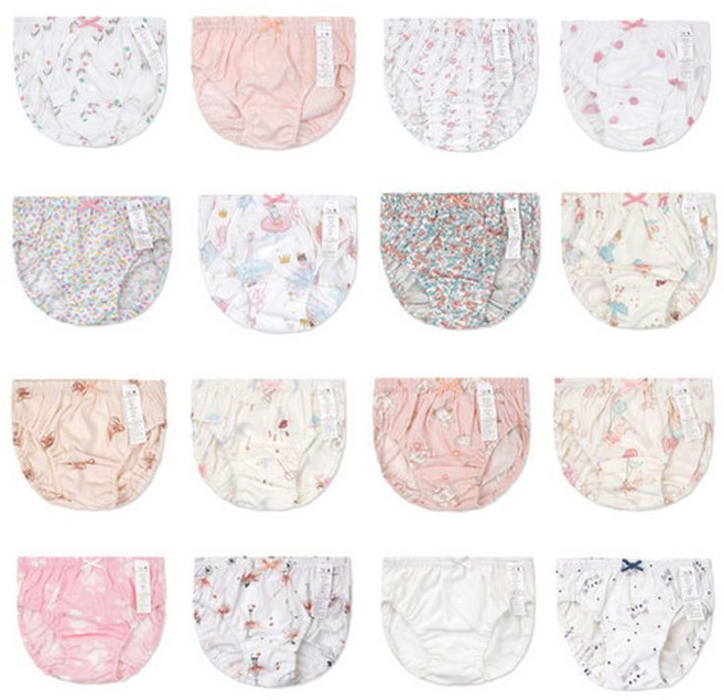 오가닉맘 여아용 삼각팬티 6종 랜덤발송 이월