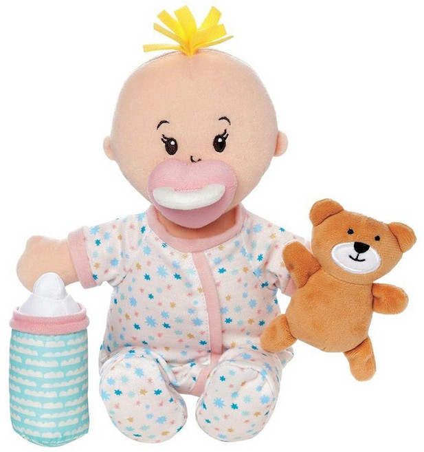 정품++ Manhattan Toy Wee Baby Stella Sleepy Time Scents 부드러운 인형 세트 30.5cm(12인치), 복숭아