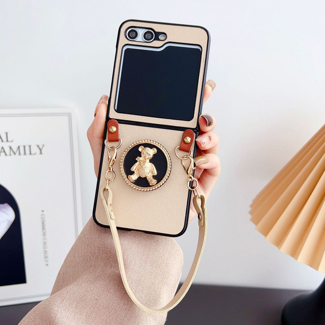 쿠잉제이 골드스트랩베어 제트플립 케이스 z플립 zflip 3 4 5