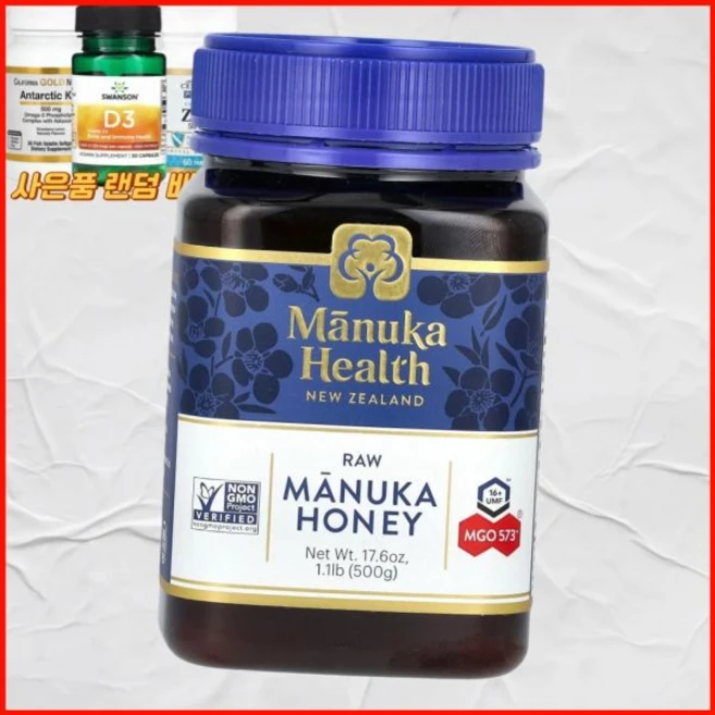 마누카 헬스 무가공 꿀 UMF 16 MGO 573 500g 미국내수, 마누카 헬스 무가공 꿀 UMF 16 MGO 573 50, 1개 - 쿠팡