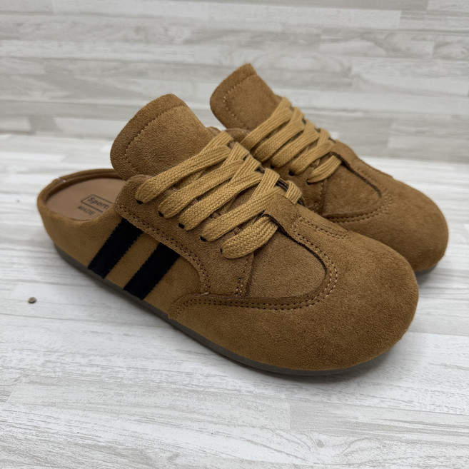 Sports 運動風麂皮絨面綁帶穆勒鞋