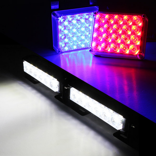 디씨몰 LED 경광등, 4LED 스트로브 DRL(레드/블루)(12V), 1개