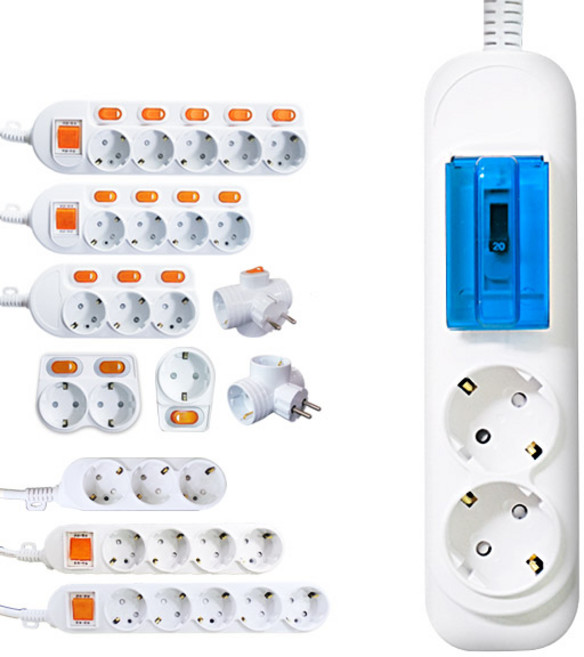 국산 고용량멀티탭 2구-1.5m에어컨 히터 냉난방기용, 1개