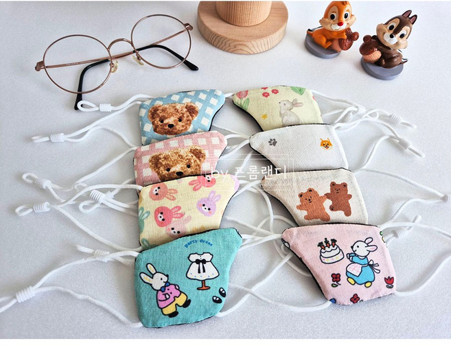 프롬랜디 2가지 사이즈 안경겸용 약시 교정 한쪽눈 사시 가림안대 비접착패치