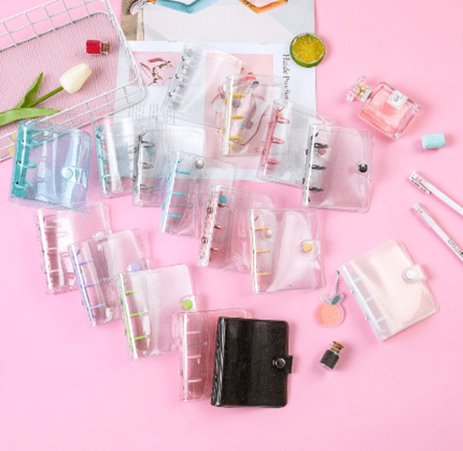 해피지니 A9 초미니 다이어리 다꾸 포카 앨범 바인더 글리터 미니 다이어리 단품, 1개, 화이트