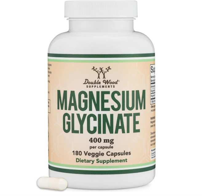 더블우드 마그네슘 글리시네이트 400mg 180캡슐, 1개, 180회분 - 쿠팡