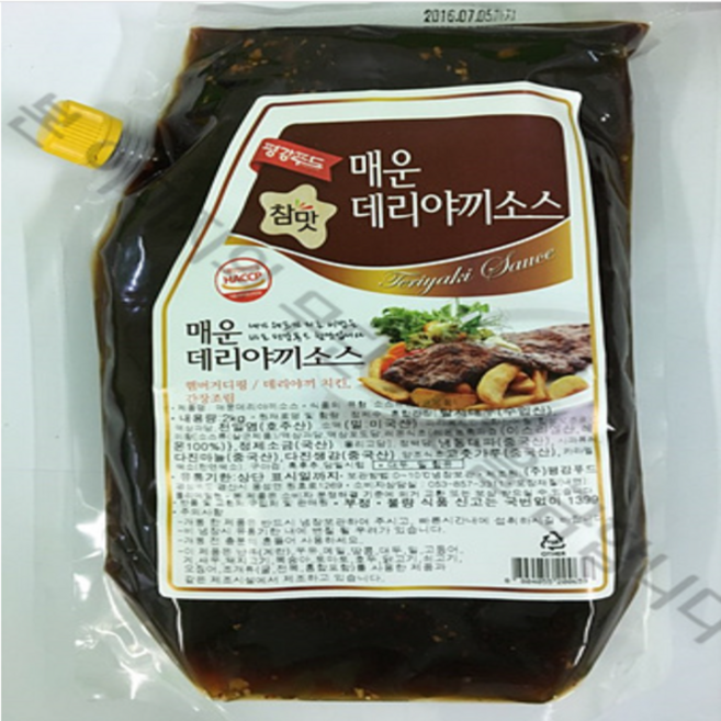 평강 매운 데리야끼소스, 3개, 2kg