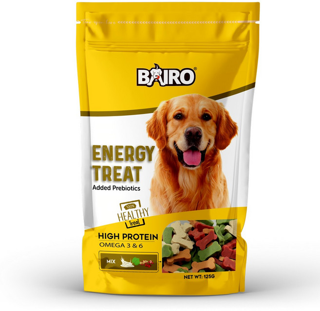 바이로 에너지 트릿 / 댕댕이 간식 / 닭고기 시금치 락토프리우유, 125g, 1개