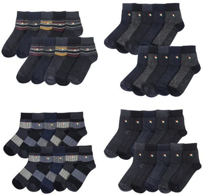 남자 신사 정장 가을 겨울 무지 체크 줄무늬 단목 양말 10족 선물 국내산