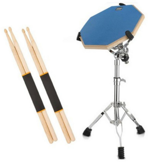 JMC 드럼패드 연습용 드럼 드럼연습패드 12인치, 1개, 블루