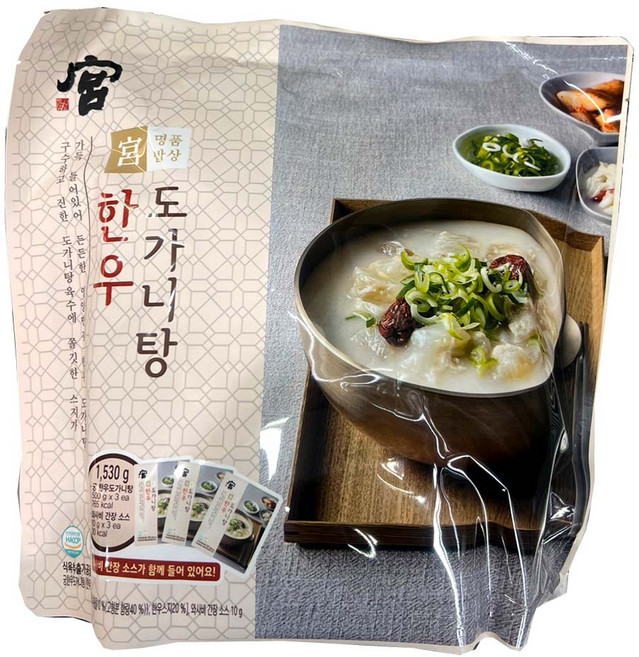 코스트코 궁 한우도가니탕 (510gx3개) /냉장 개별포장 간장소스포함, 1.53kg, 1개