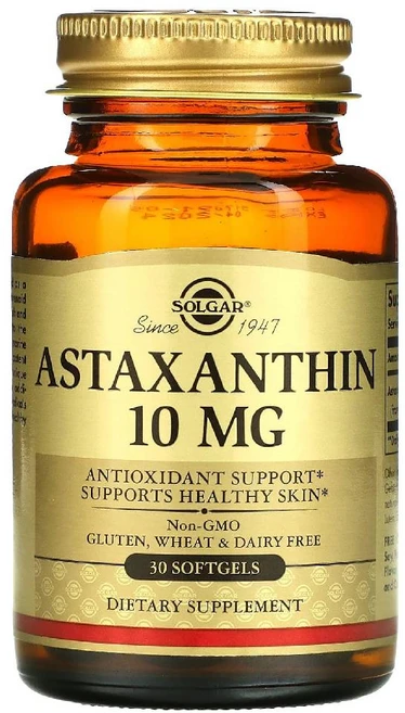 Solgar Astaxanthin 10mg 솔가 아스타잔틴 30정, 1개 - 쿠팡