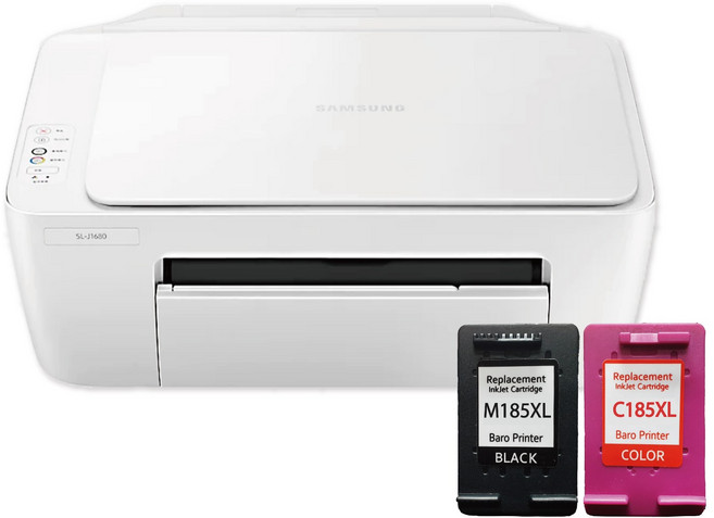 삼성SL-J1680 잉크젯 복합기 가정용 프린터기 4배 XL대용량(블랙+컬러)잉크포함, SL-J1680+4배XL대용량호환잉크세트포함
