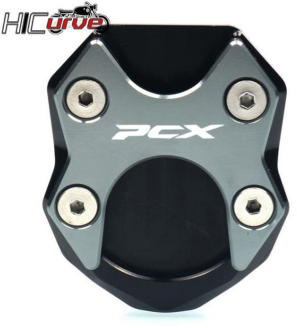혼다 PCX125 PCX 125 150 2018 2020 오토바이 CNC 킥스탠드 풋 사이드 지원 확장 확대기 패드, 02 Titanium, 02 Titanium