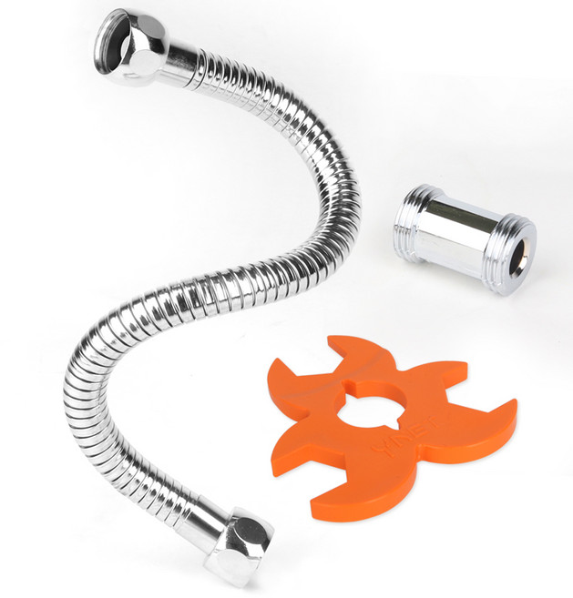 100% 국산 스텐레스 샤워호스 샤워줄 샤워기 연장 호스 (길이별선택), 샤워기연장호스30CM+4종스패너, 1개