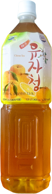 청솔 유자청 1.5L 업소용 음료베이스, 1개, 1,900g, 1개입