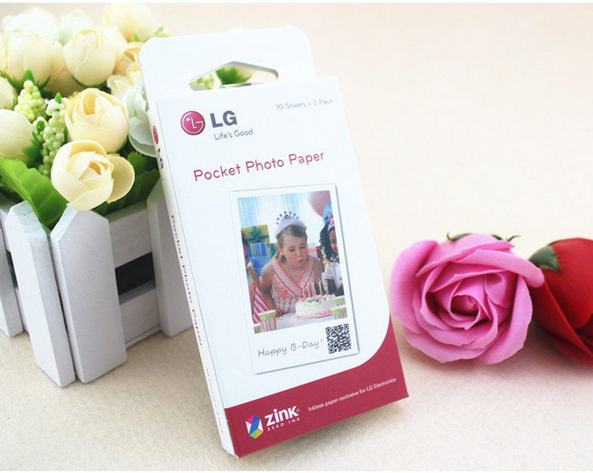 PD251/PD239/PD233 포토프린터 인화지 포켓 ZINK 포토용지 적용, 1팩 30장 블루카드