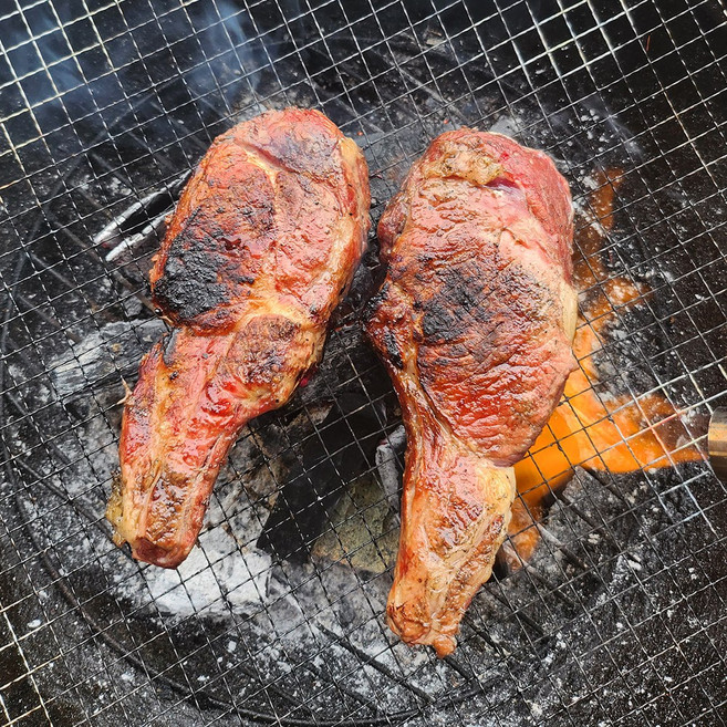 토마호크5cm 350g 내외 우대 티본 la 갈비 스테이크 꽃갈비 등심 소고기 캠핑, 1개