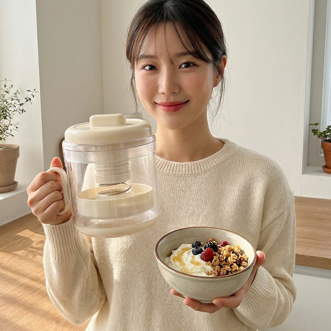 하루꿈 농도 조절 가능한 유청분리기 대용량 가정용 다용도 그릭 요거트메이커, 1개, 화이트