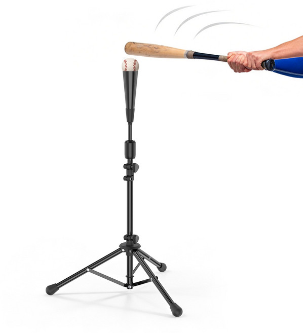 길이조절 간편설치 야구티볼대, 1개, 블랙